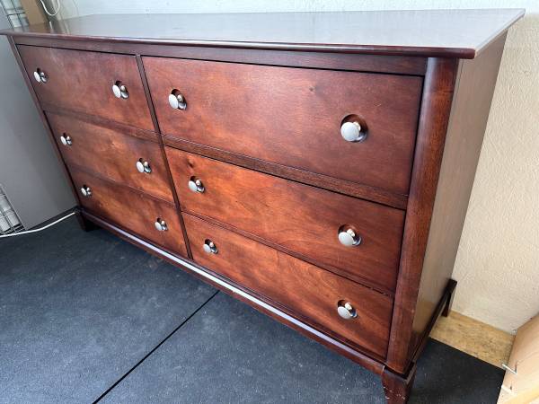 Solid Wood Cherry 6 Drawer Dresser with Dove Tailed Drawers #0243