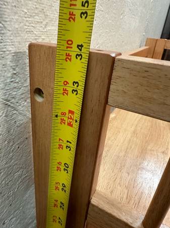 Solid Wood Folding 3-Tier Bookcase Shelf #0415