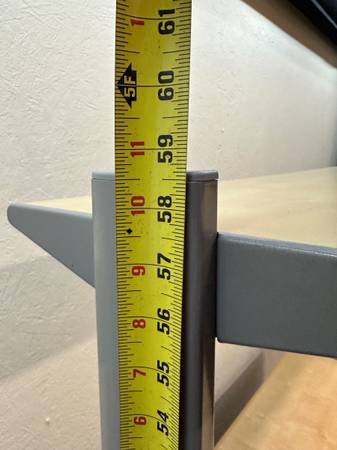 Birch Veneer Adjustable Desk Metal Frame Ikea Fredrik #0235