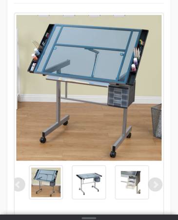 Studio Designs Vision Glass Top Craft Table #0283