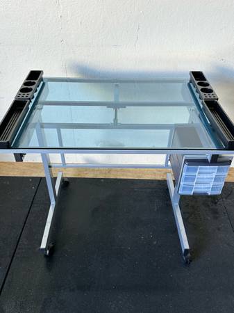 Studio Designs Vision Glass Top Craft Table #0283
