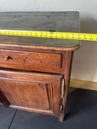 Antique French Carved Oak Sideboard Buffet #0361