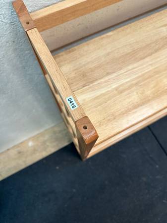 Solid Wood Folding 3-Tier Bookcase Shelf #0415