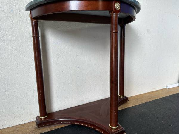 Mahogany Empire Style Half Moon Console Table #0514