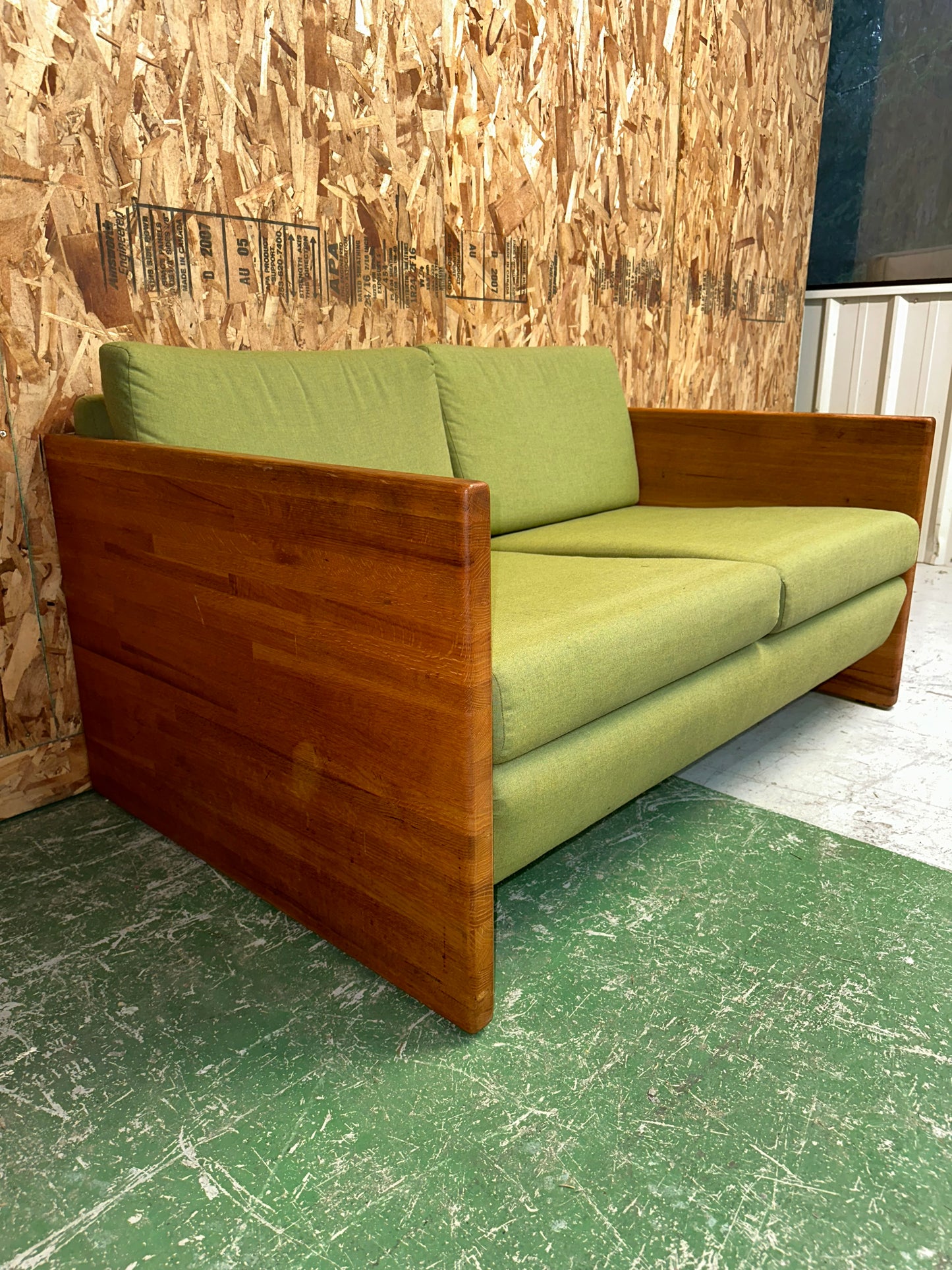 Scandinavian Oak Design love seat #0823