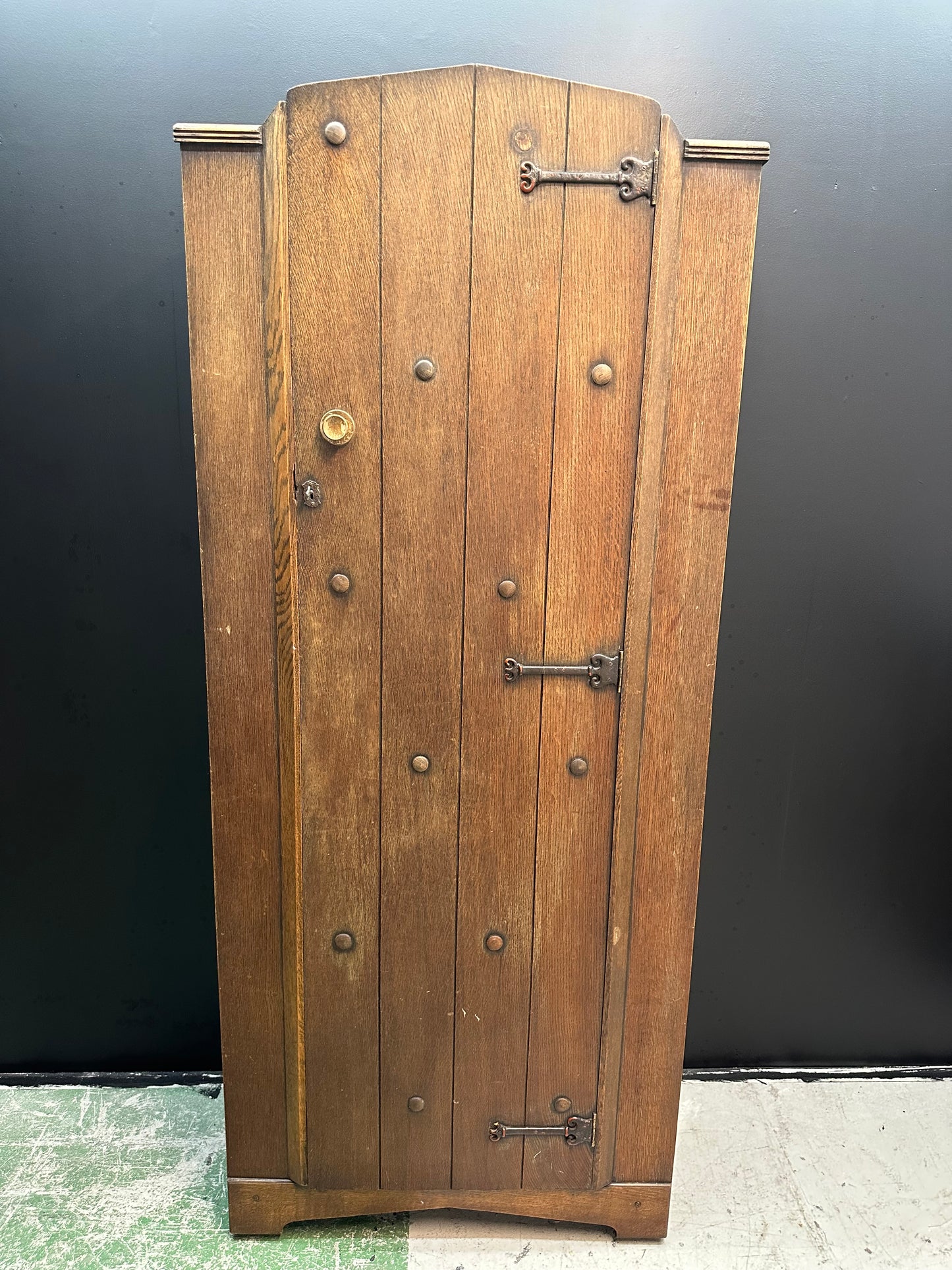Vintage Wood Wardrobe Closet #0864