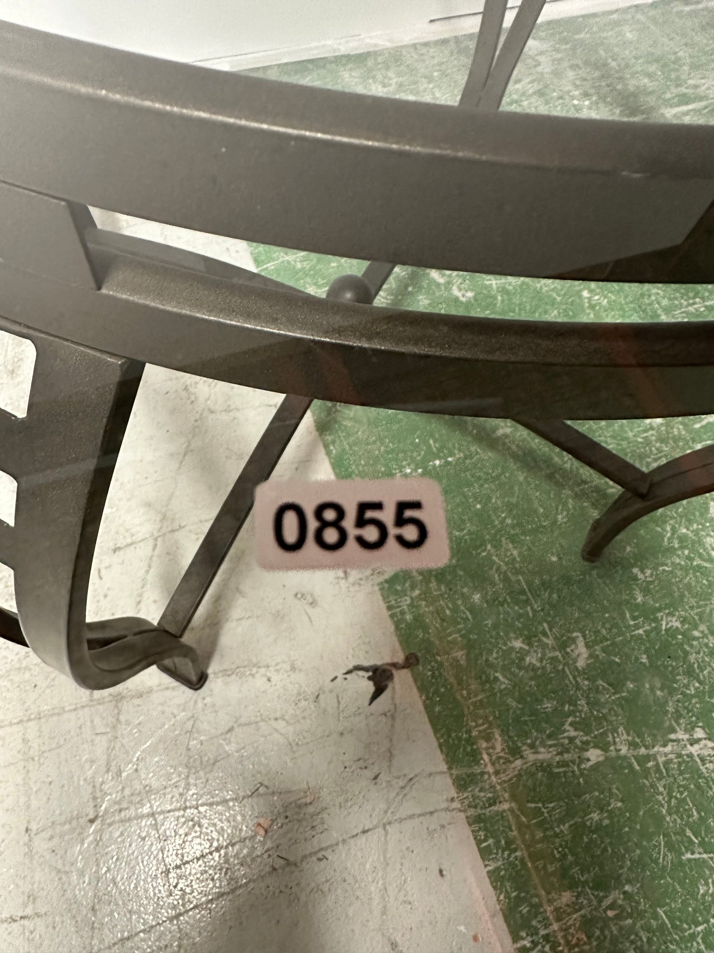 Circle Glass Top Dining Table #0855