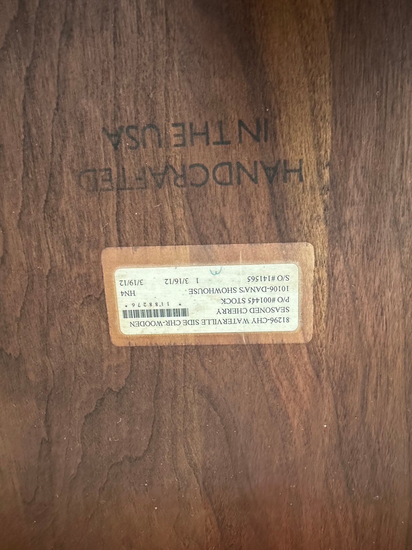 Waterville Seasoned Cherry Side Chair #0928