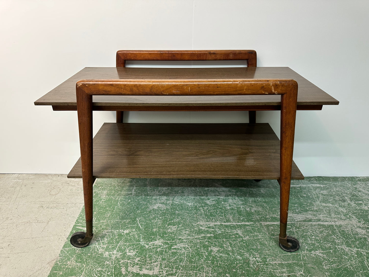 Mid Century Modern Wooden Trolley #0900