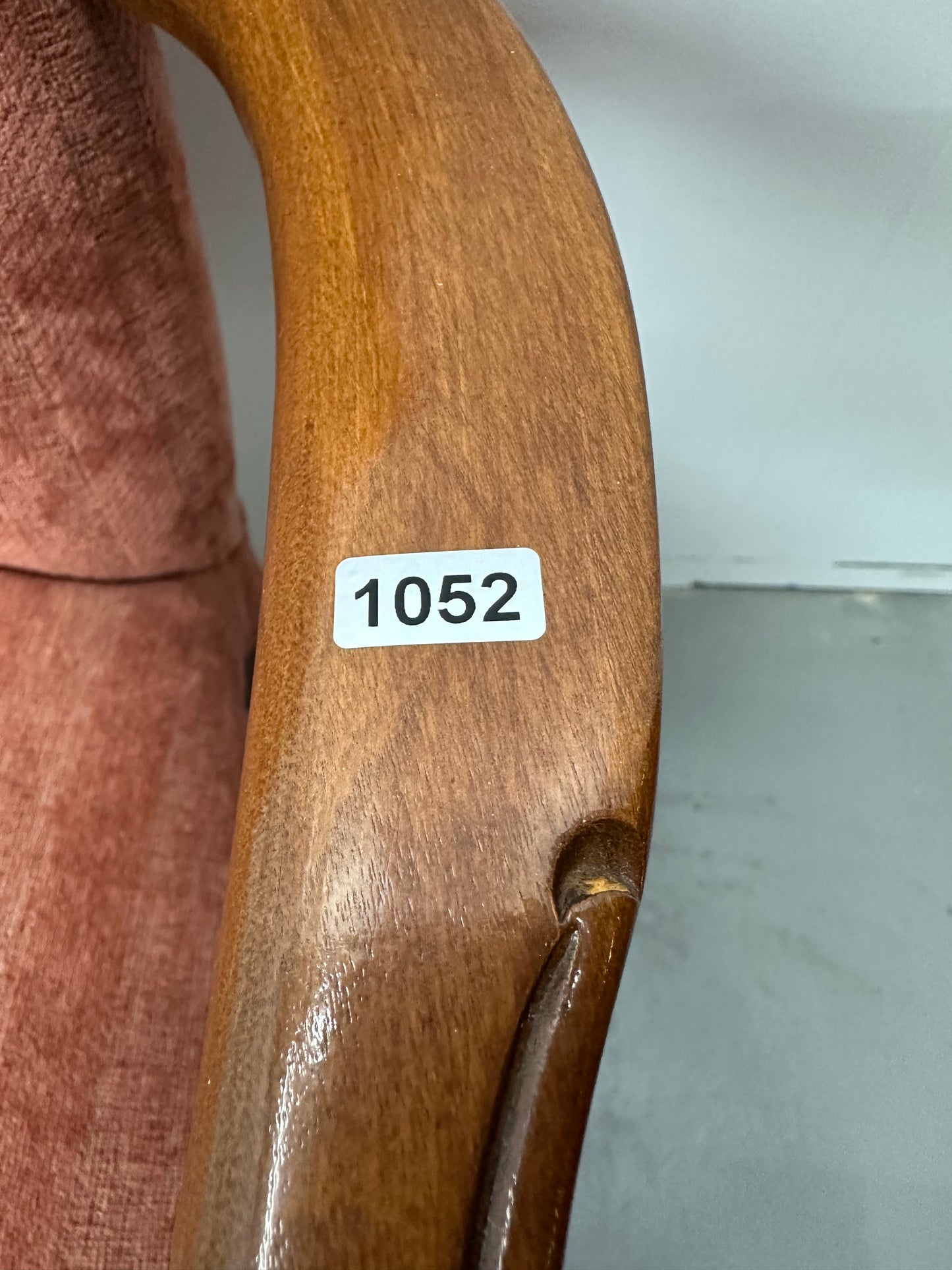 Vintage Queen Anne Style Cherry ArmChair #1052