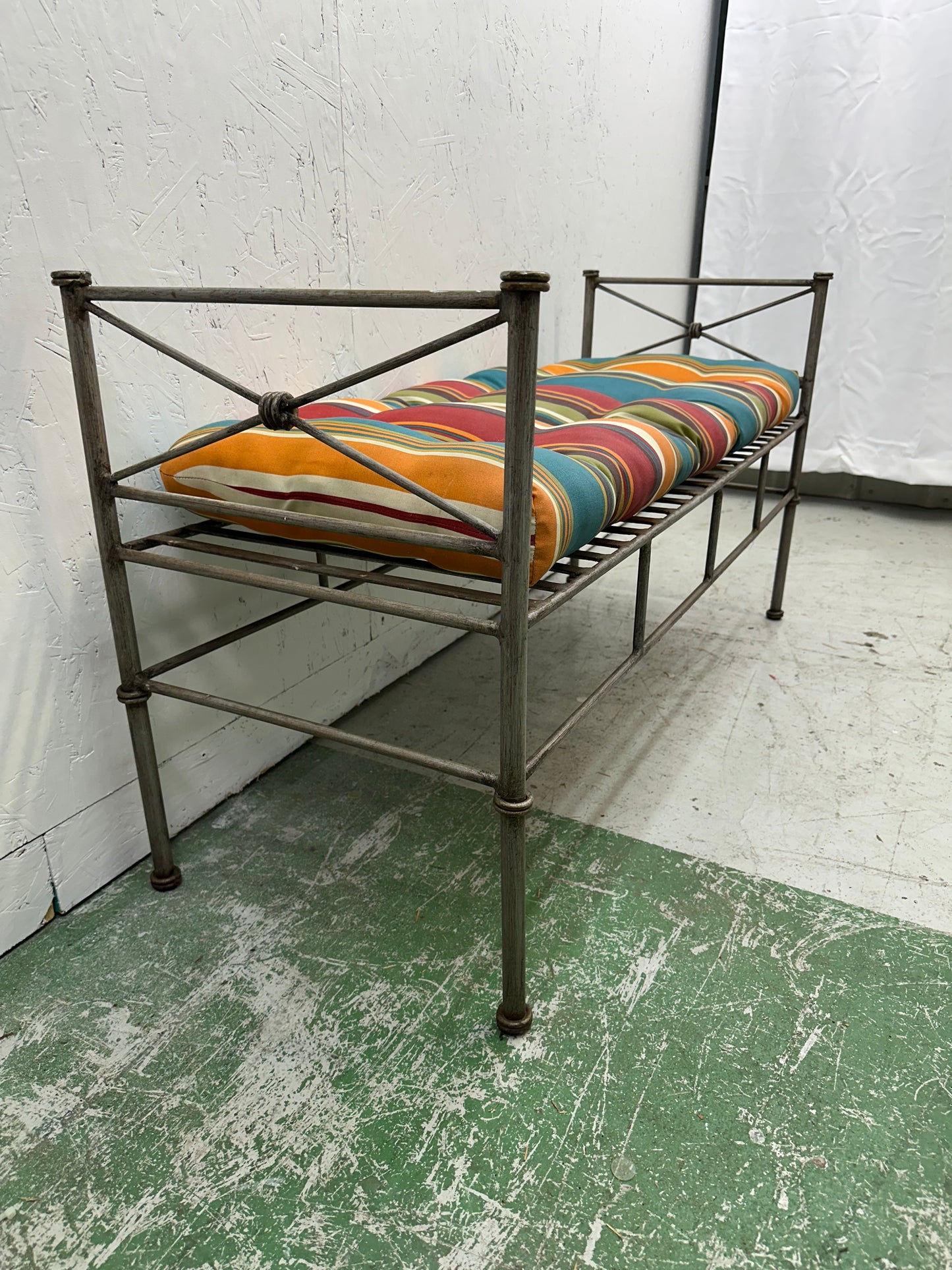 Wrought Iron Bench Seat #0851