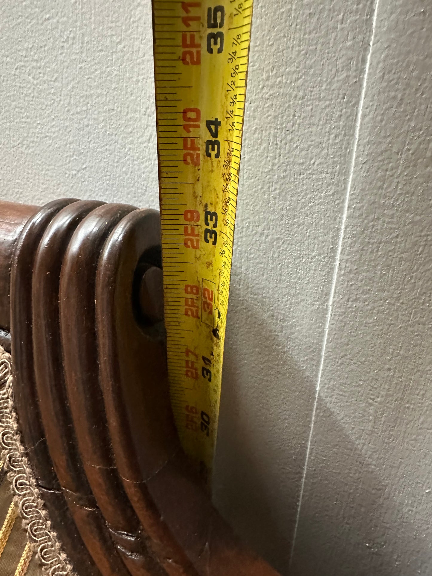 Duncan Pfyfe Style Lion Claw Striped Brown Sofa #0954