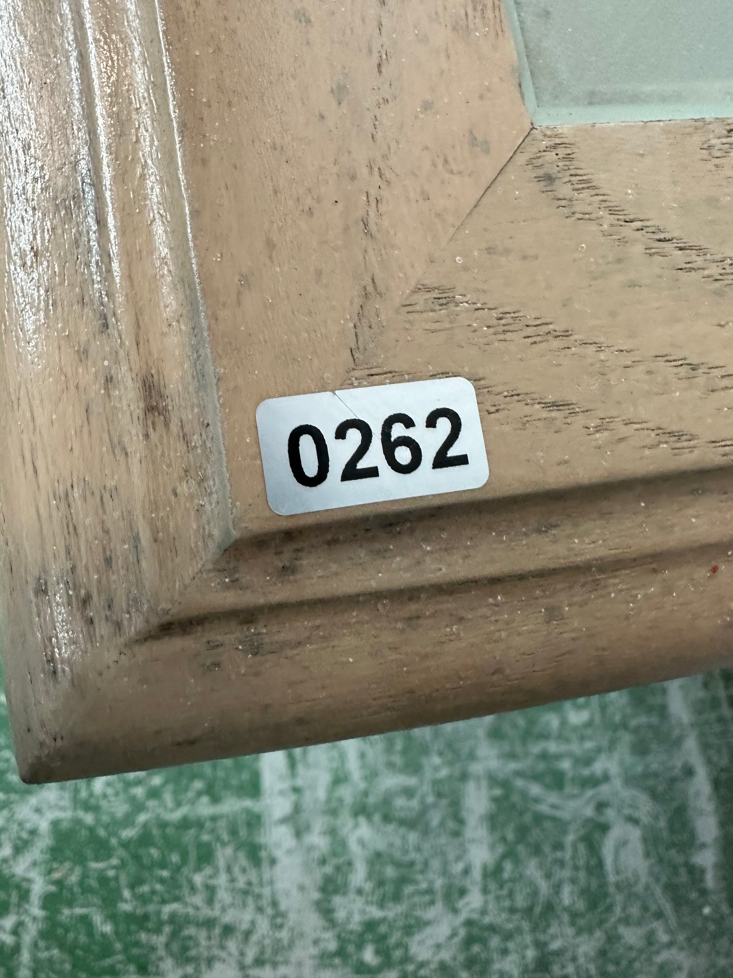 Pair Small Low Vintage Square Solid Wood Glass Side/End Accent Tables #0262