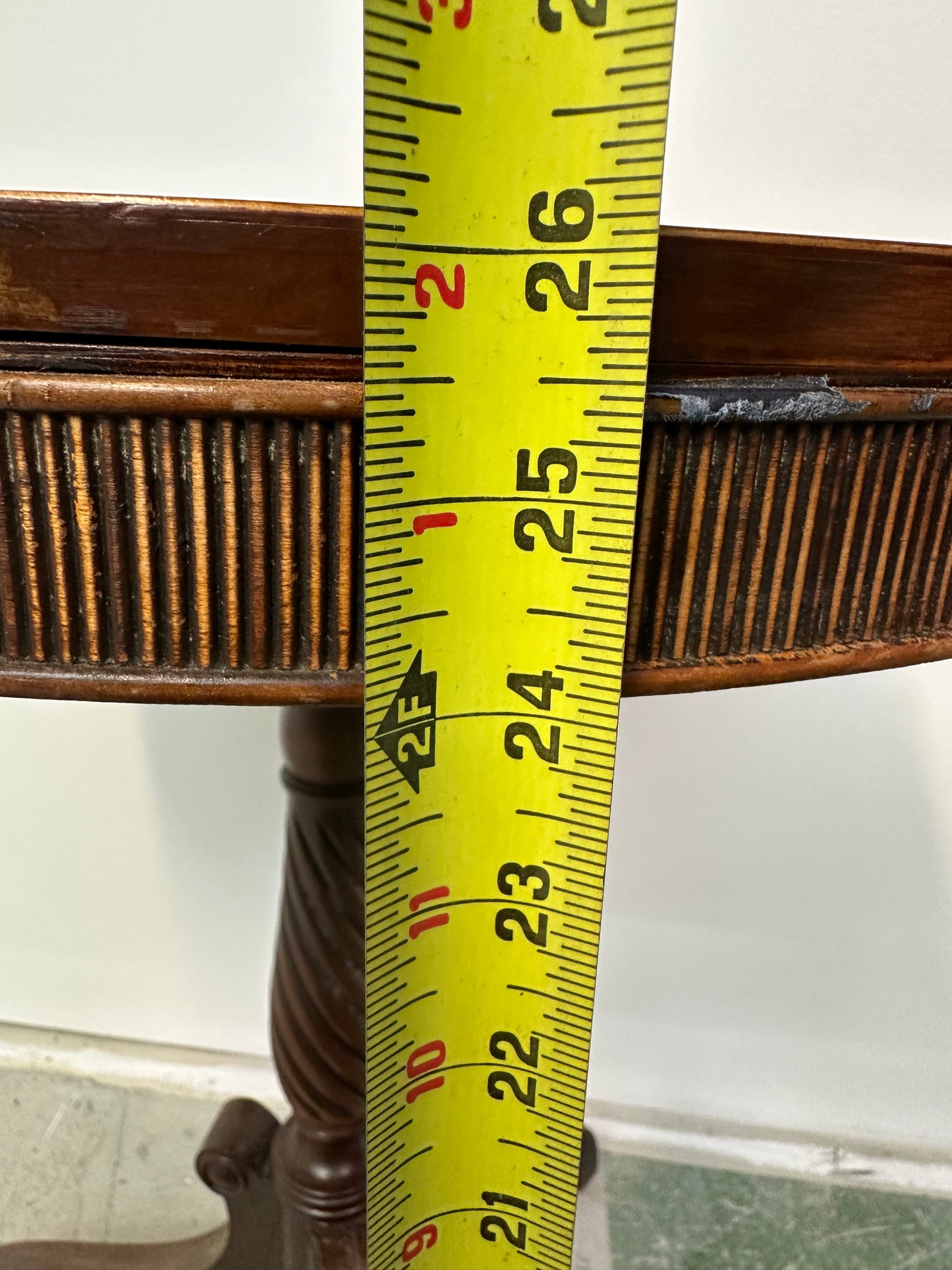 Round Solid Wood Side Table #0880