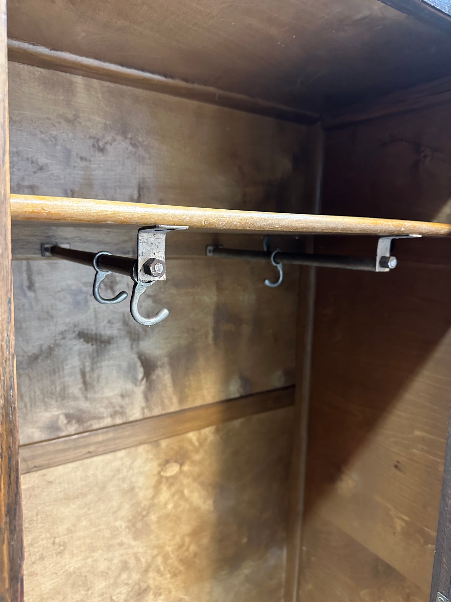 Vintage Wood Wardrobe Closet #0864