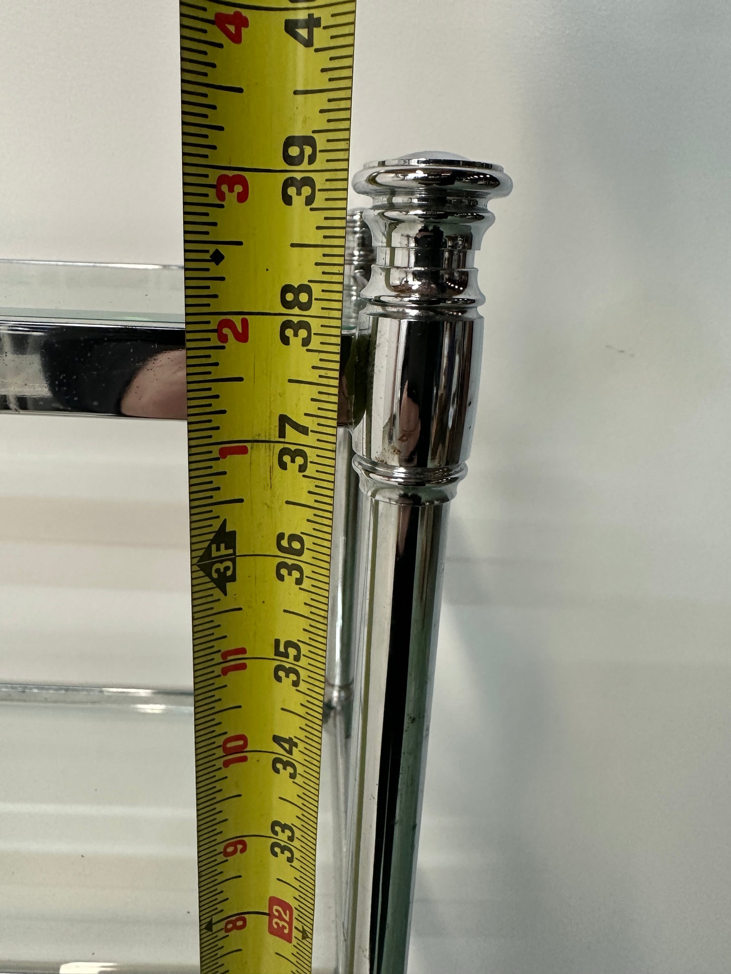 Modern Chrome and Glass Etagere
#0893