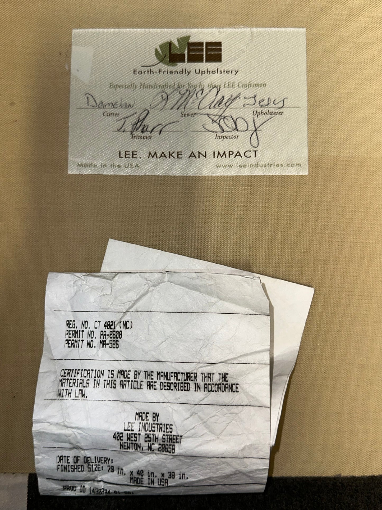 Custom Lee Furniture Chaise Lounge Couch