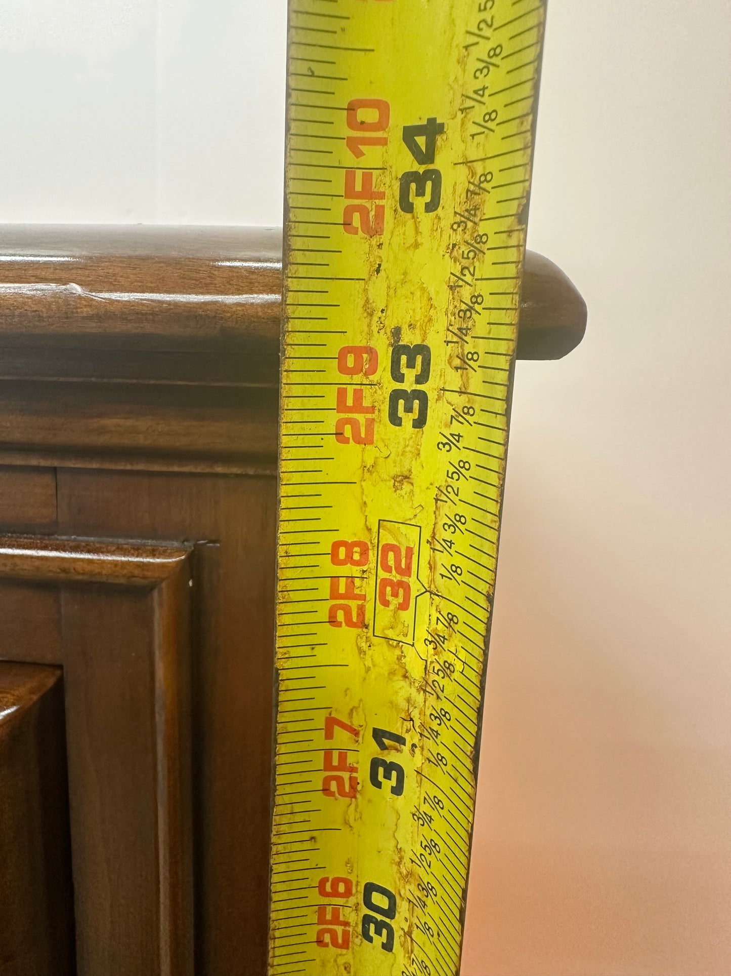 Treasure House Solid Cherry Sideboard Buffet Cabinet With 6 Dovetail Drawers #0949