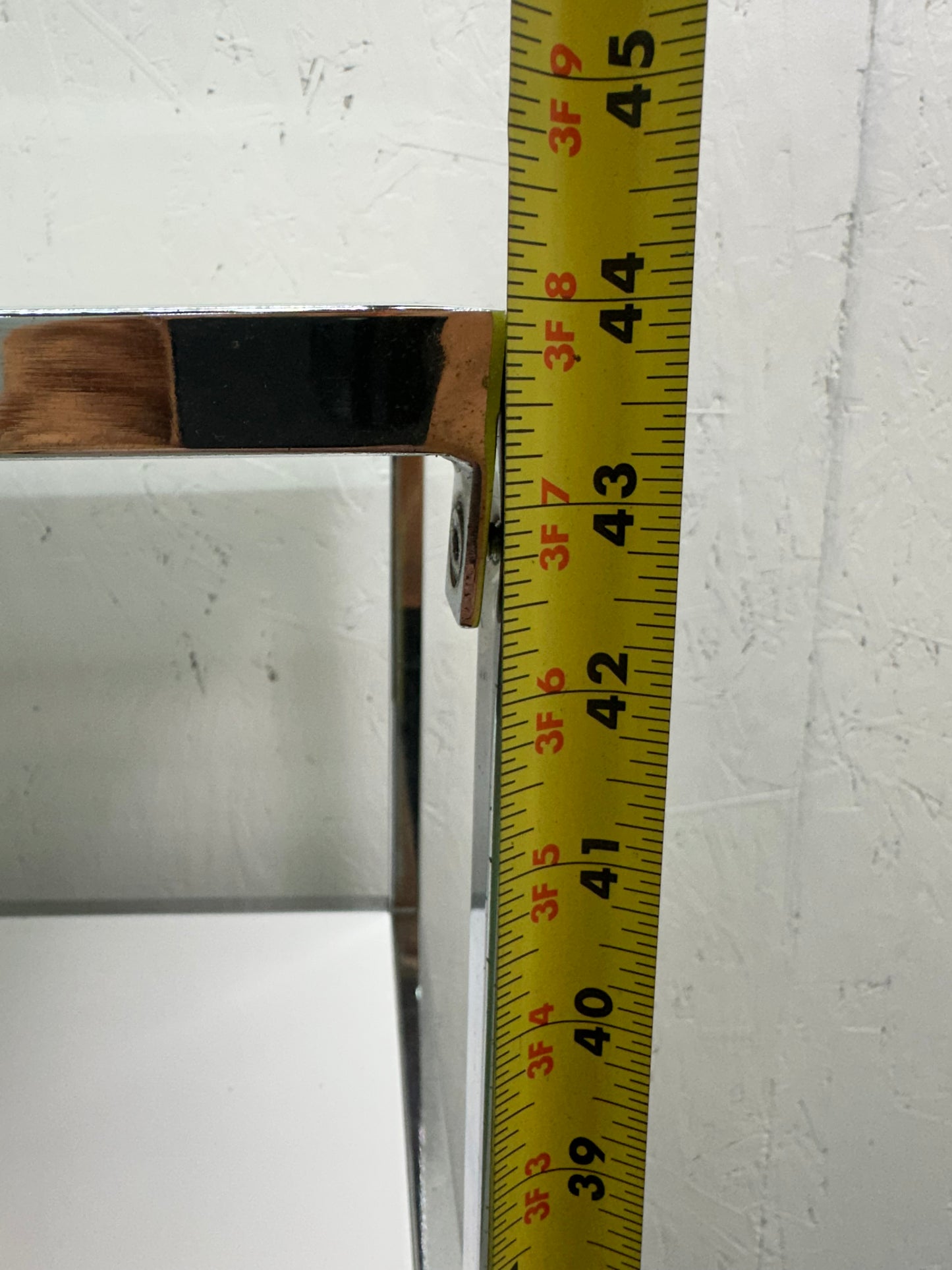 Stainless Steel With White glass 4 Tier Shelf #0848