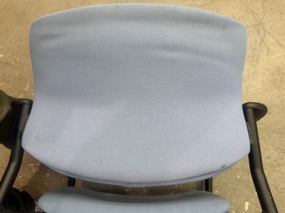 SET OF 2 Light Blue Stackable Guest/Office Chairs