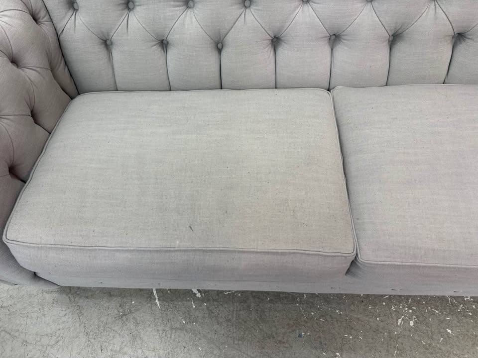 Gray Fabric Chesterfield Sofa
