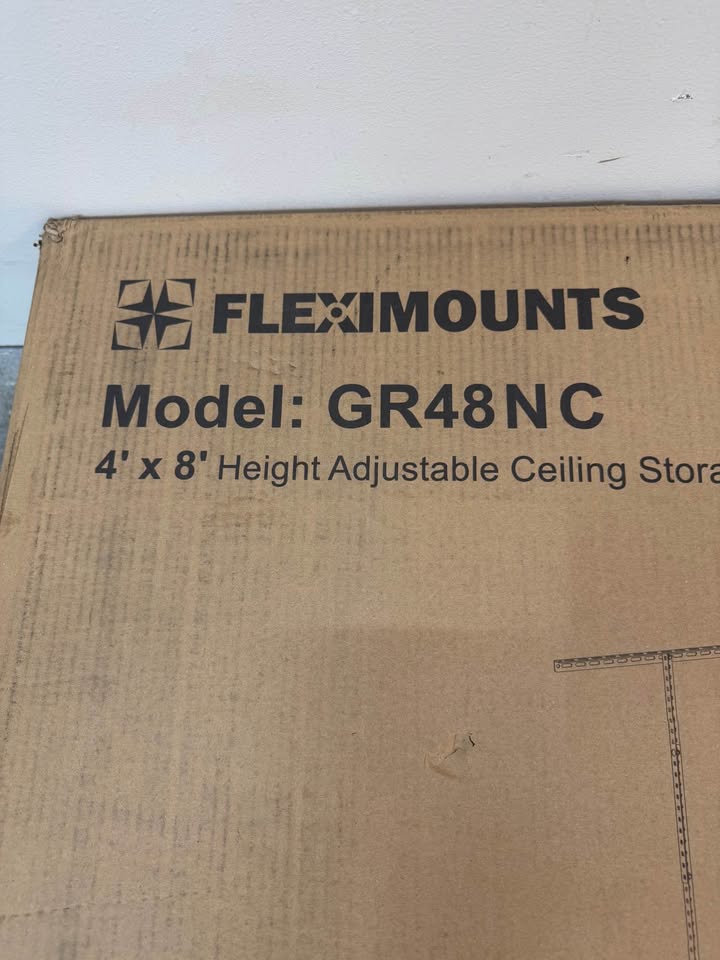 Fleximounts GR48NC 4' x 8' Height Adjustable Ceiling Storage Rack