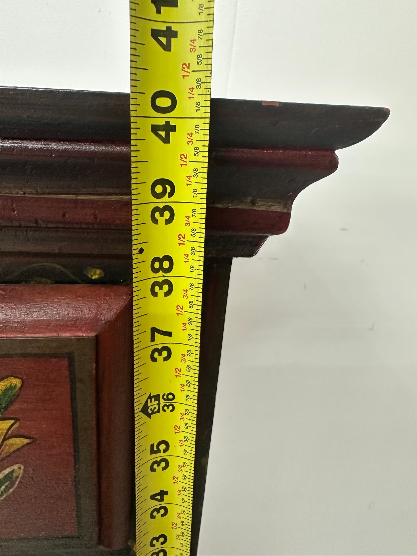 Tibetan Style Hand Painted Wooden Cabinet #1078