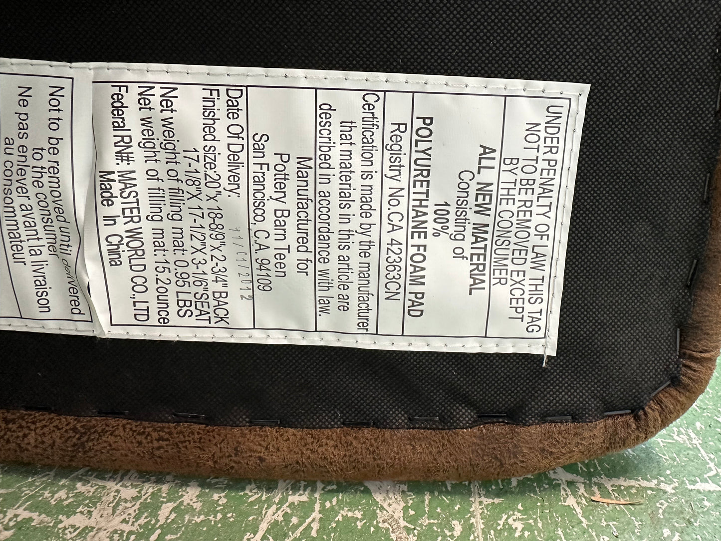 Faux Leather Caramel Airgo Teen Desk Chair By Pottery Barn #0859