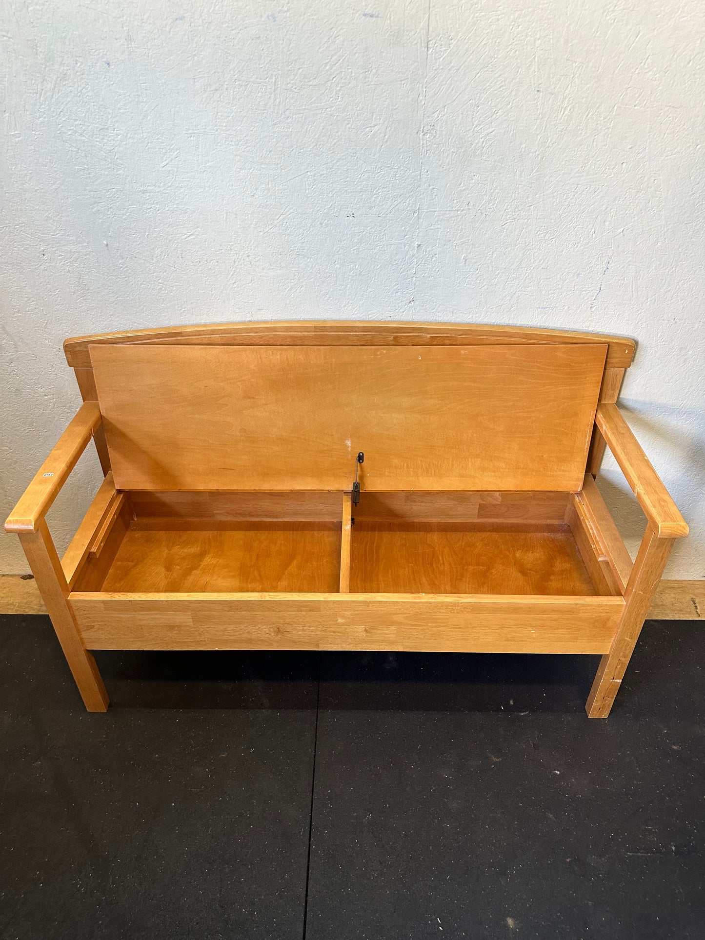 Wooden Bench With Storage #0762