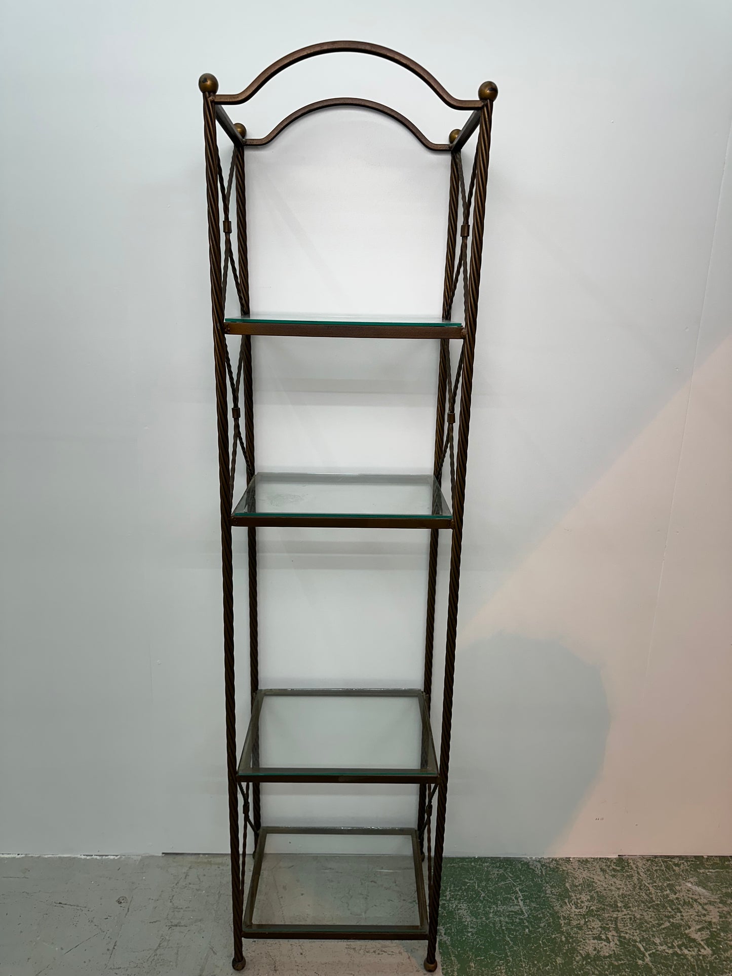Gold Wrought Iron 4 Tier Square Etagere #0932