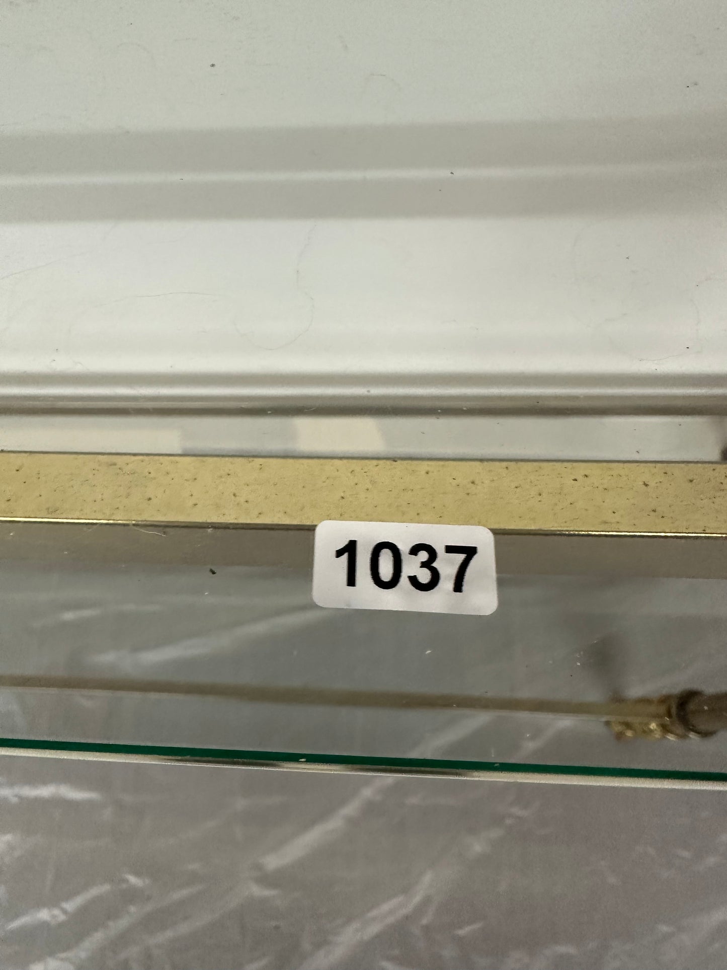 Modern Brass And Glass Top Entry/Console Table #1037