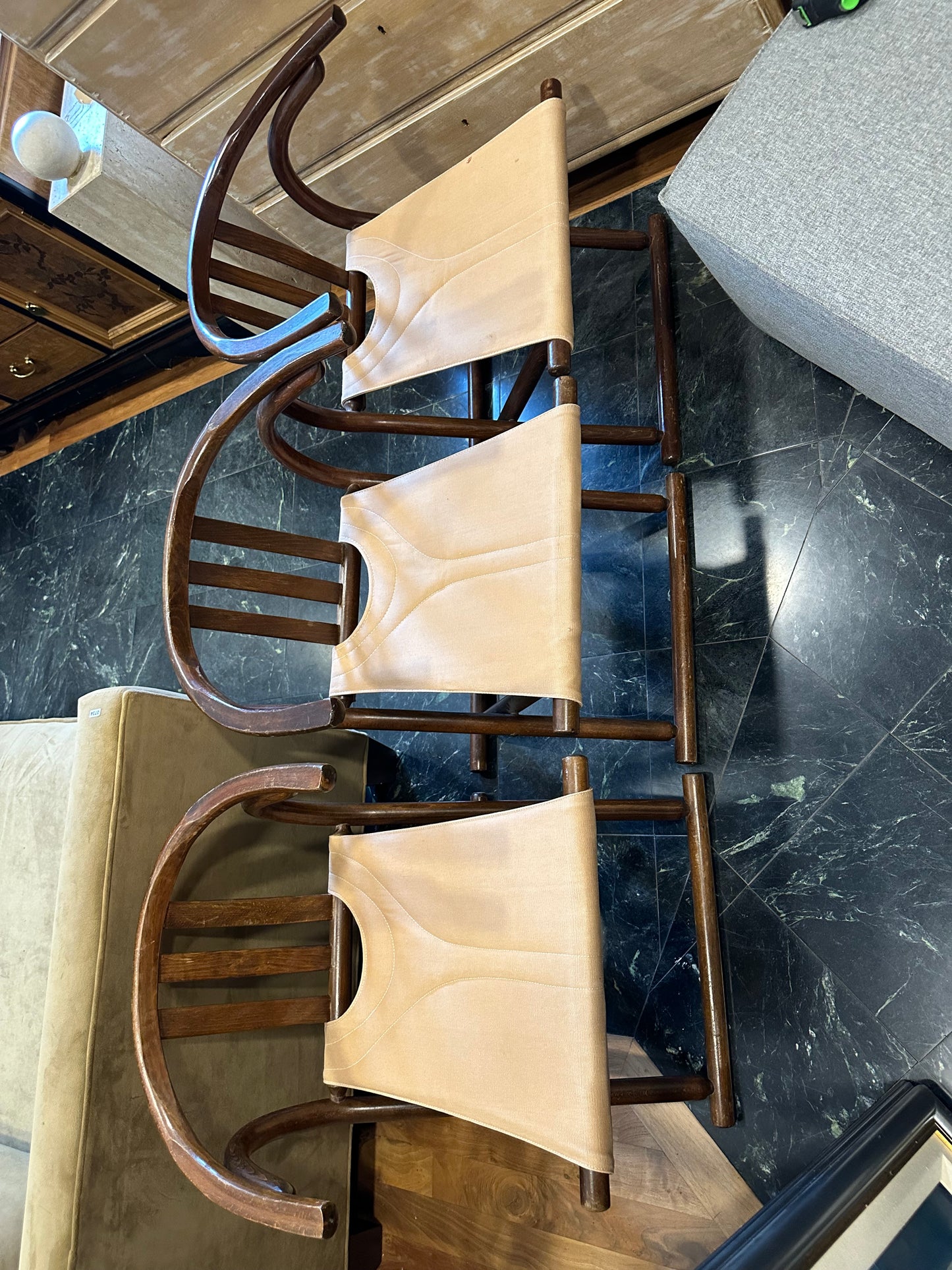 Vintage Thonet Bentwood Mid Century Modern Genuine Bentwood Chairs Set of 4