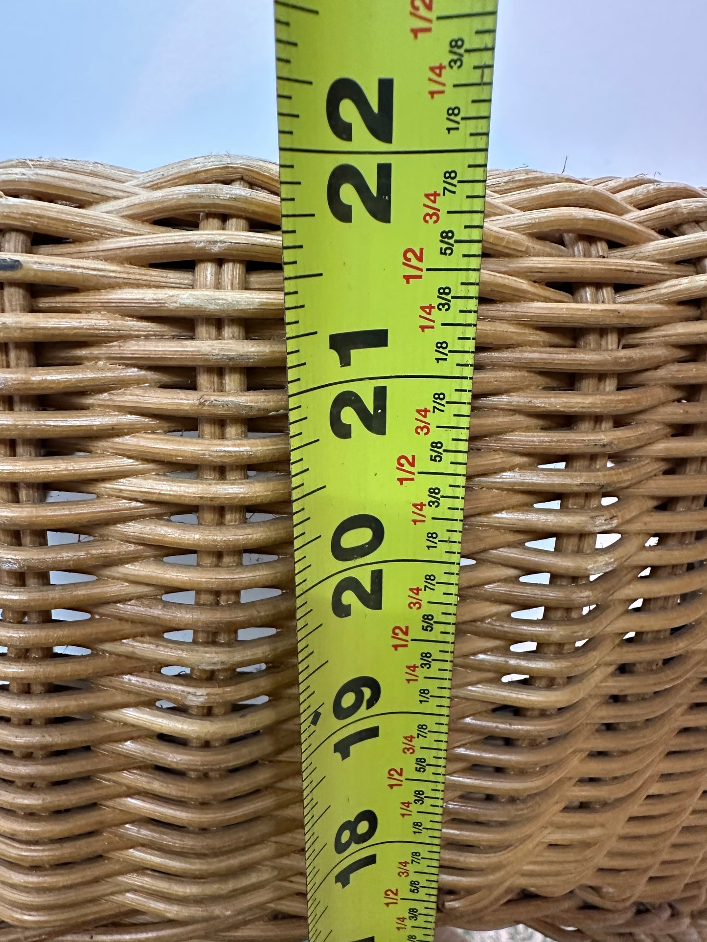 Mid Century Rattan Foot Stool Set #0938