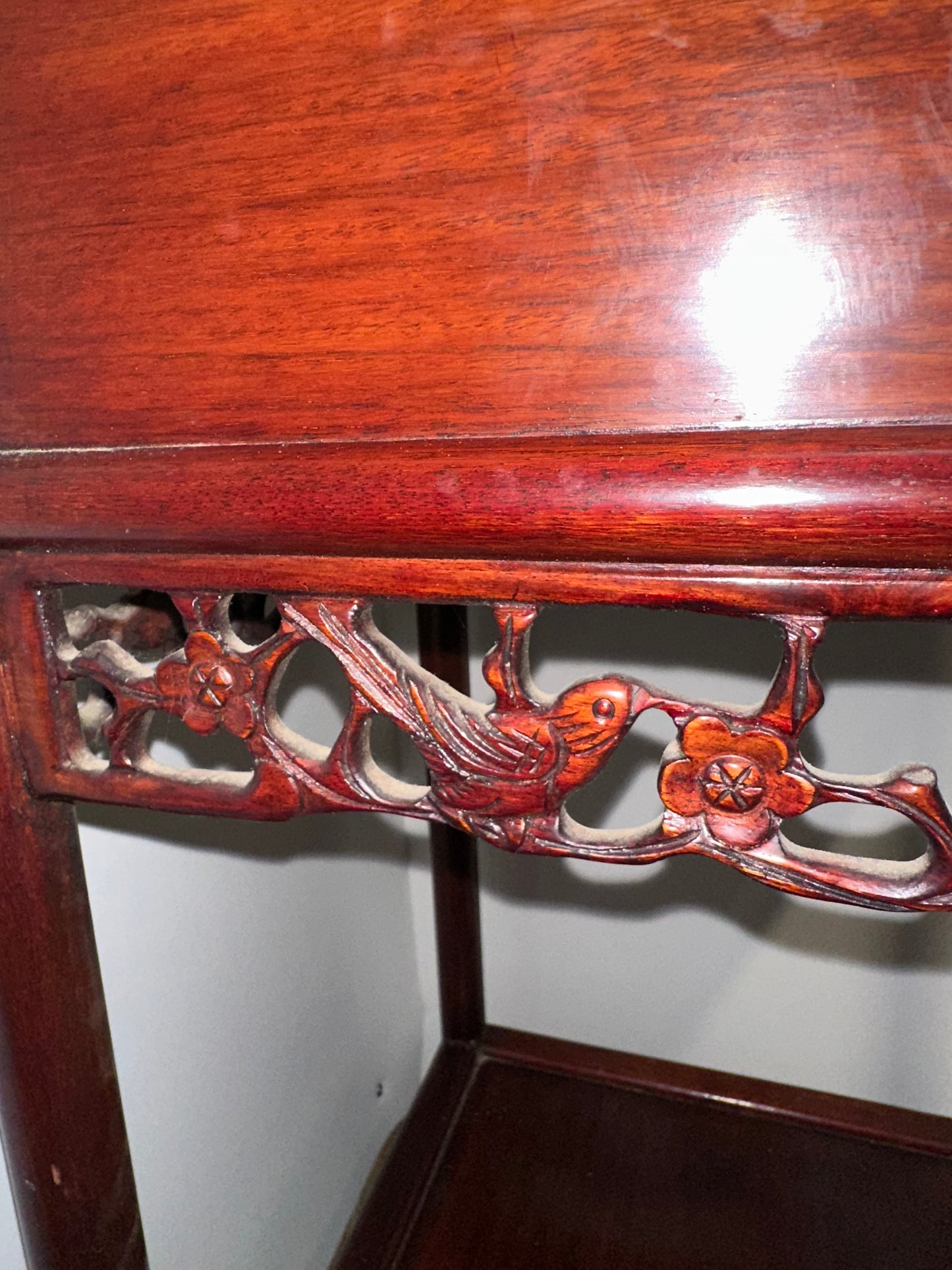 Vintage Chinese Rosewood Incense Stand/ Sidetable #0809