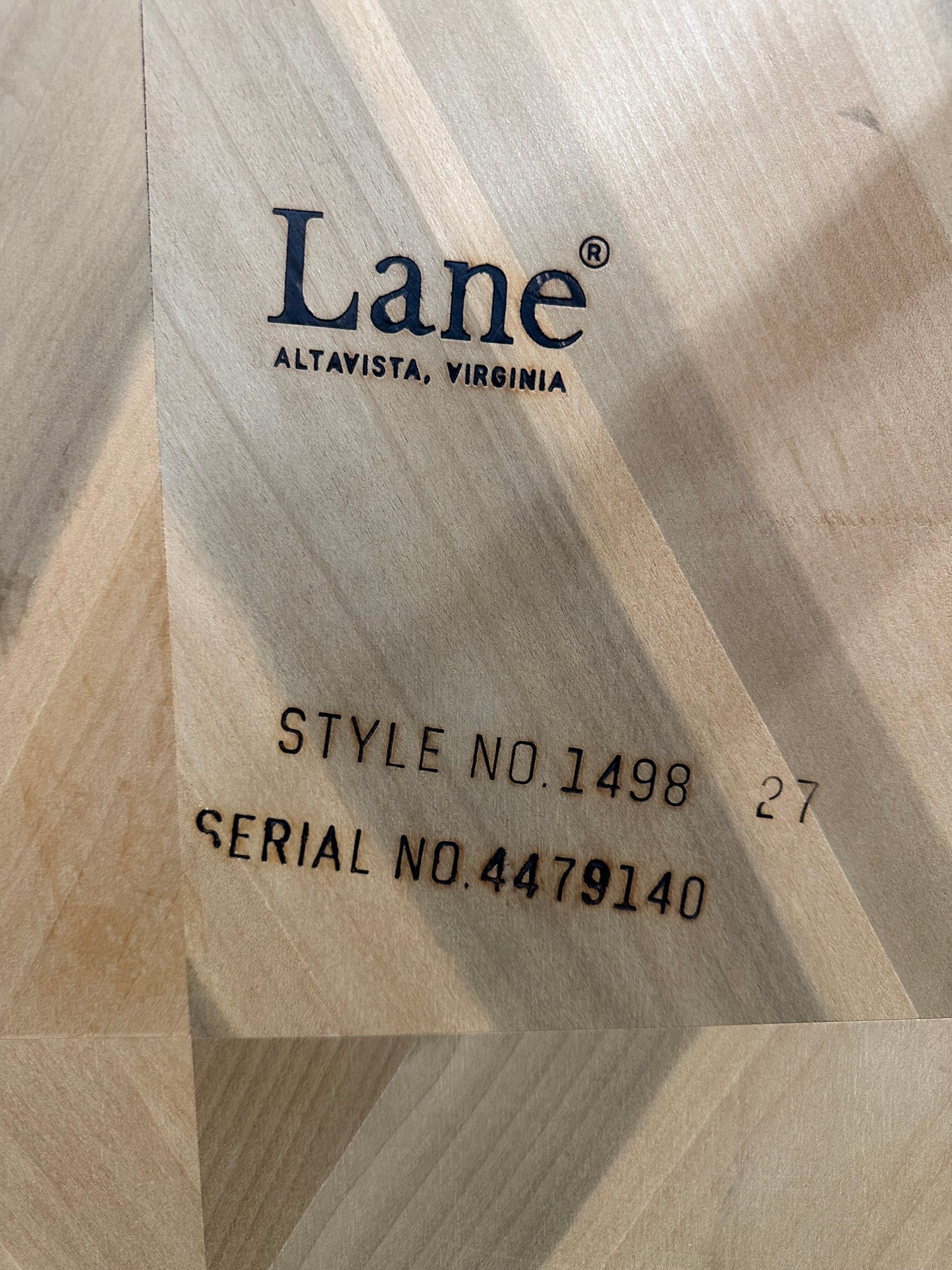 Lane Furniture Solid Wood Coffee Table With Brass Legs #1001