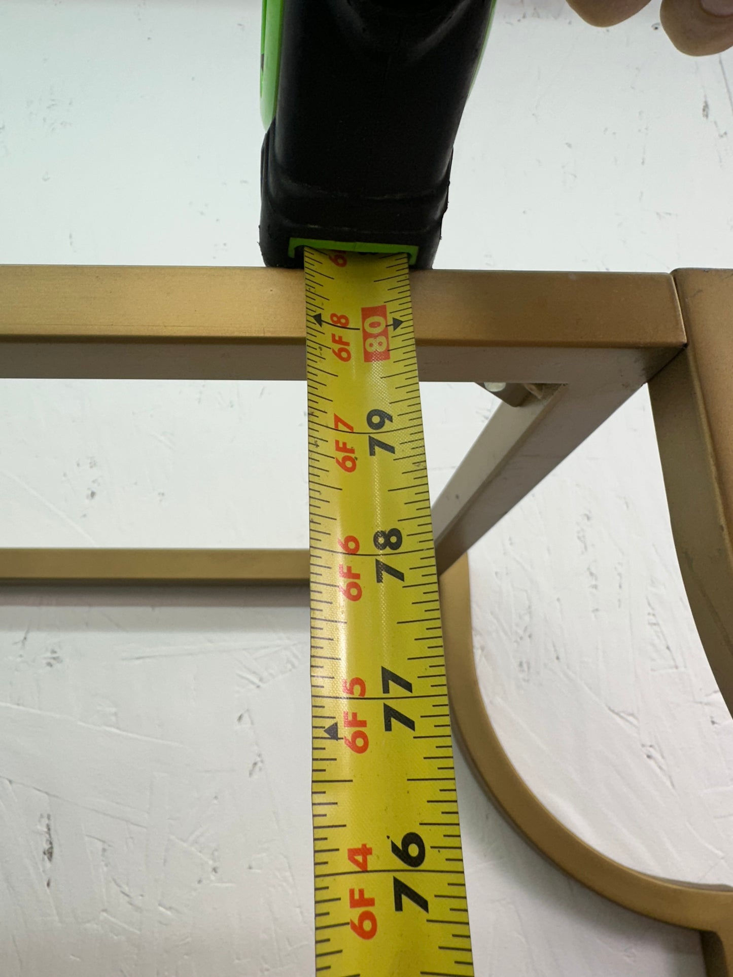 Glass 5 Tier Glass Shelf Bookcase in Gold #0848