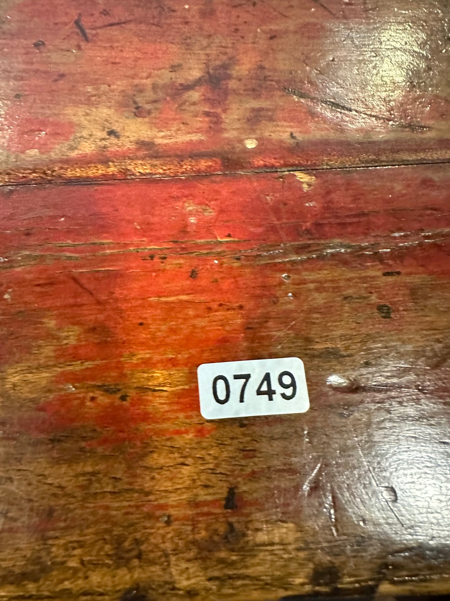 Tibetan 19th or Early 20th century Polychrome Handpainted Credenza