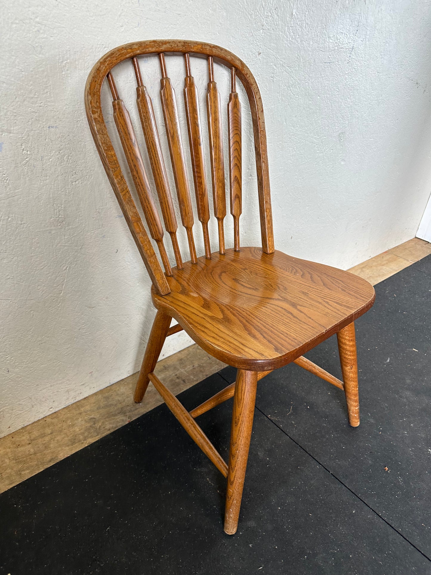Richard Bros Solid Oak Country French Chair #0671