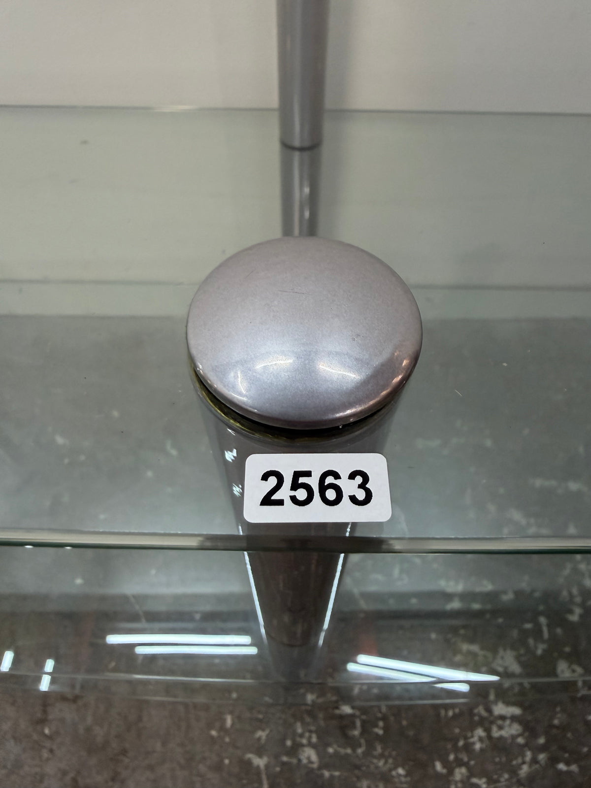 Three-Tier Curved Glass TV Media Stand #2563