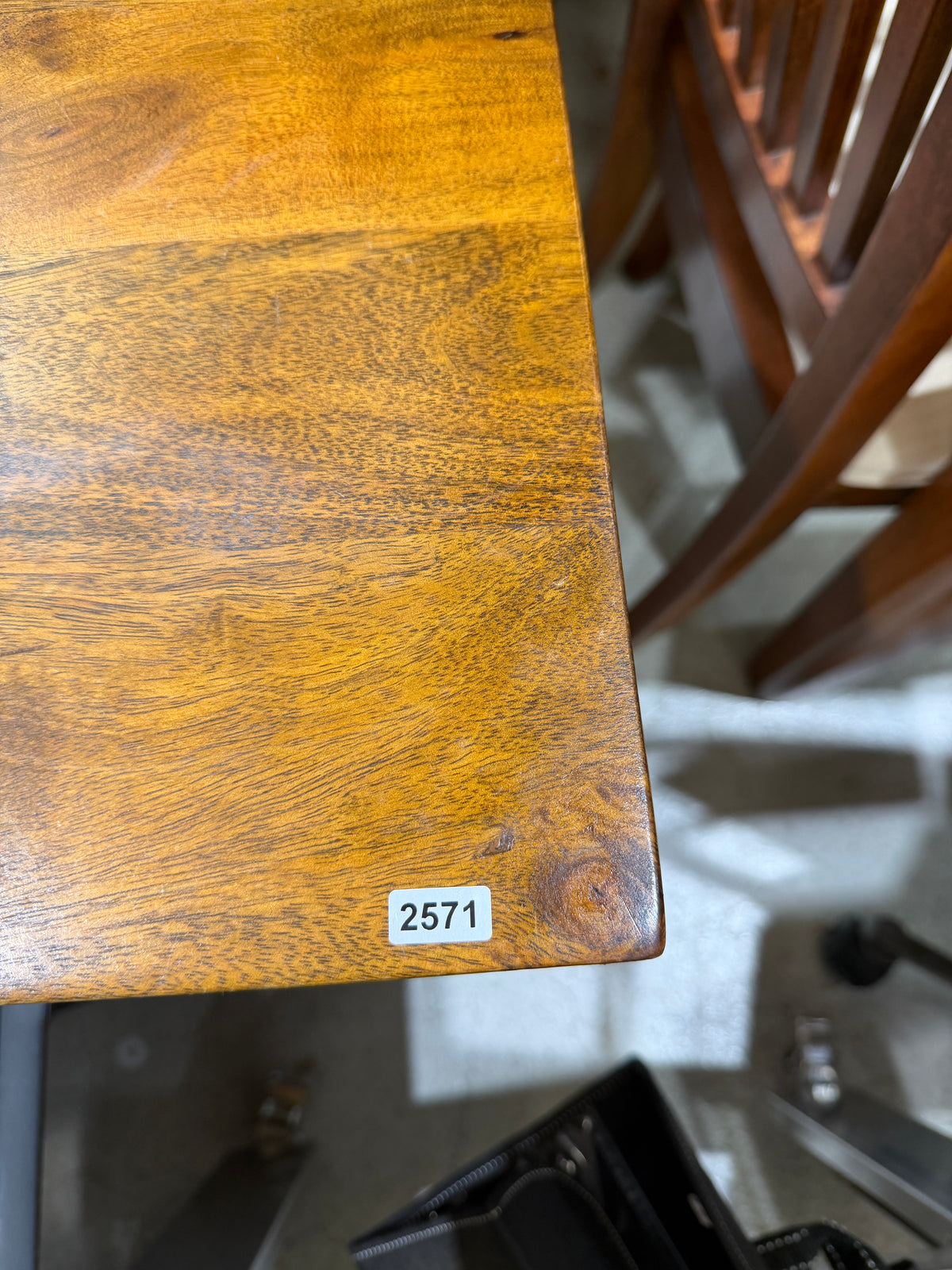 Crate & Barrel Mango Wood Rectangular Dining Table #2571