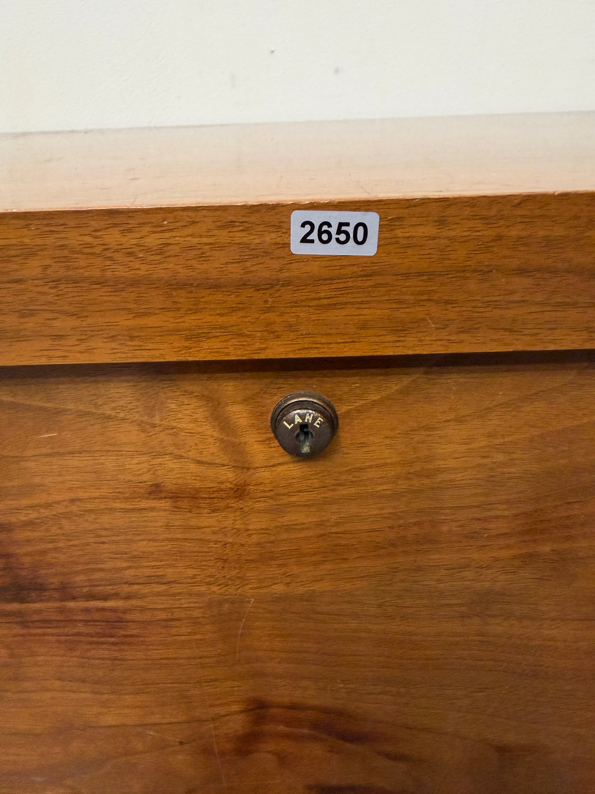 Lane Mid-Century Walnut Cedar Chest with Tray #2650