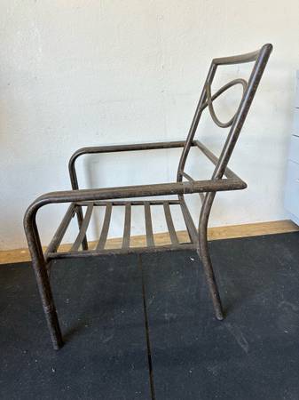 Pair of Vintage Metal Outdoor Patio Chairs #0299