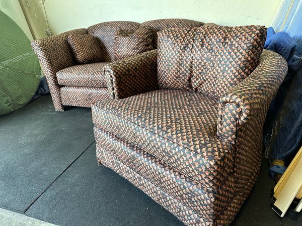 2 Person Upholstered Couch/Loveseat & Lounge Chair #0508