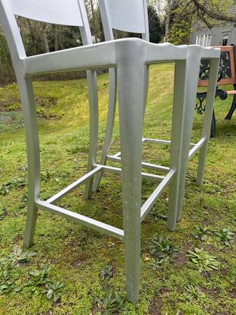 Danish Aluminum Bar/Counter Stools with Back