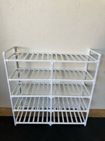 White Shoe Shelf Organizer #0599