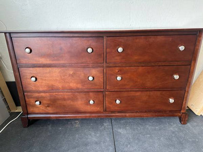 Solid Wood Cherry 6 Drawer Dresser with Dove Tailed Drawers #0243