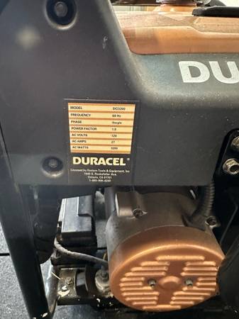 Duracell 4000W Max 3200-Watt Continuous Gas Generator #0145