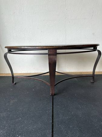 Bernhardt Clark Furniture Company Hammered Copper Oval Cocktail Table #0348