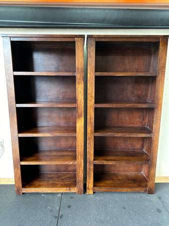 Vintage 1960’s Solid Walnut Book Case Book Shelves #0323