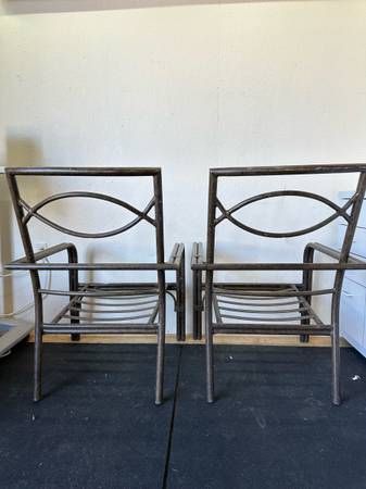 Pair of Vintage Metal Outdoor Patio Chairs #0299